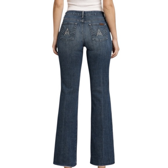 7 For All Mankind Denim - 7 For All Mankind A-Pocket Flare Jeans Size 32 Dark Wash Denim